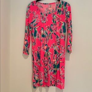 Lily Pulitzer Hot Pink long sleeve dress